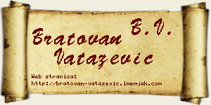 Bratovan Vatazević vizit kartica